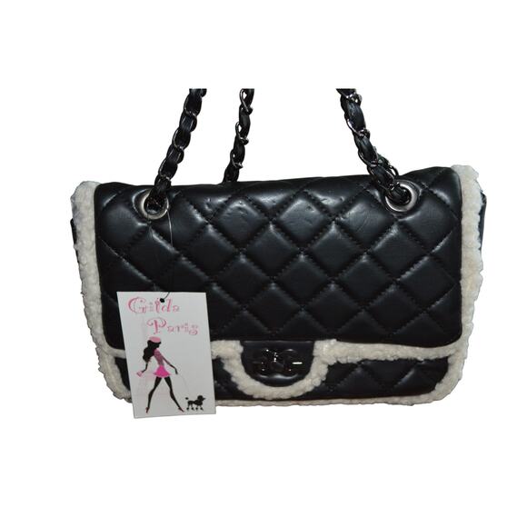 Gilda Paris Women's Quilted Shoulder/Crossbody Chain Bag - Picture 3 of 4